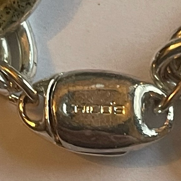 Chico's Silver & Green Toned Circle Bracelet - Picture 6 of 9